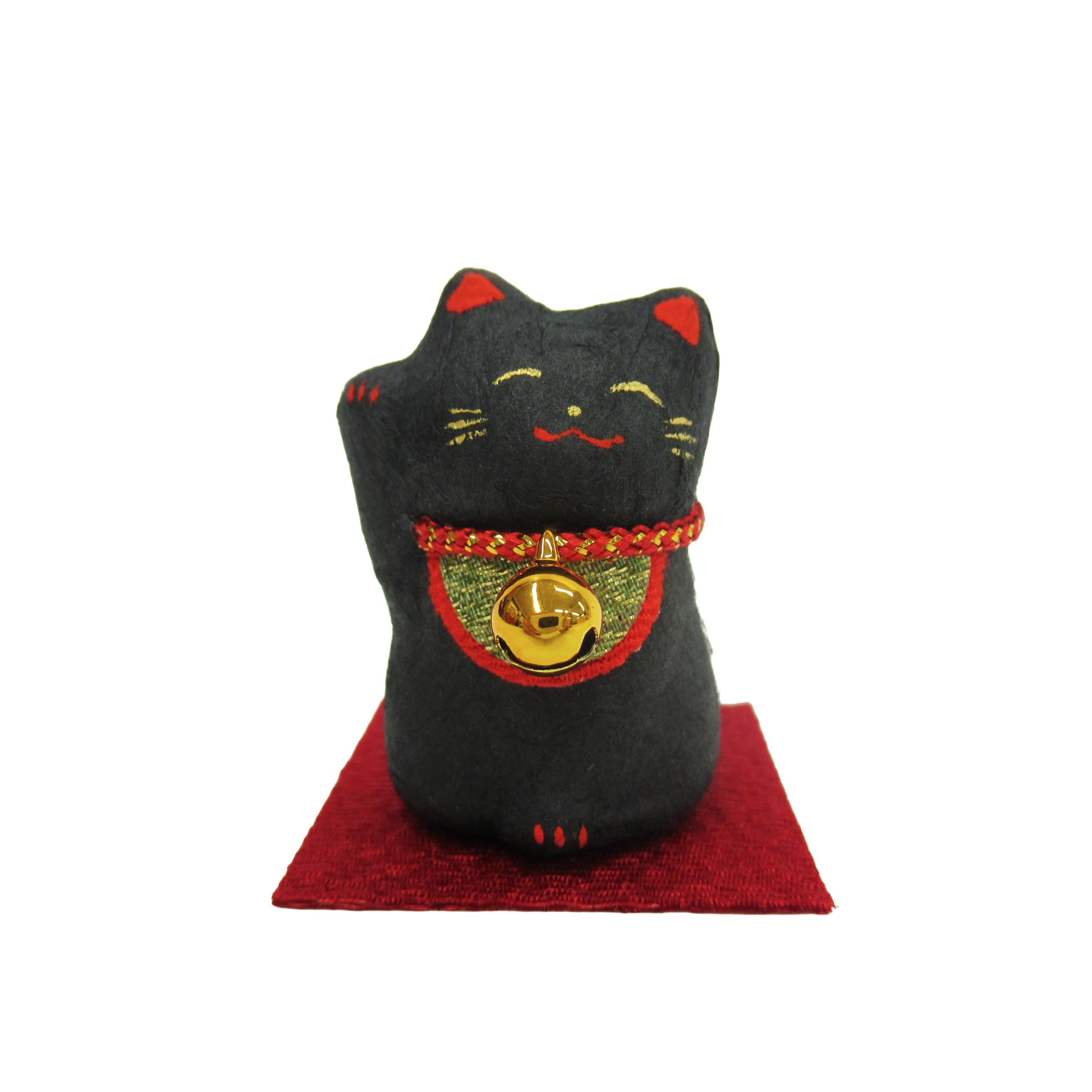 ちぎり和紙  和の彩り 招き猫(ミニ)/黒